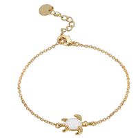 Style Simple Tortue Le Cuivre Placage Incruster Pierres Précieuses Artificielles Plaqué Or 18k Bracelets sku image 1