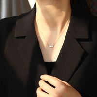 Einfacher Stil Geometrisch Messing Inlay Zirkon Vergoldet Halskette Mit Anhänger main image 4