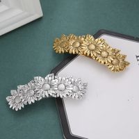 Retro Sunflower Alloy Plating Hair Clip main image 5