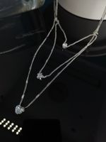 Casual Simple Style Star Water Droplets Heart Shape Alloy Plating Inlay Rhinestones Women's Layered Necklaces main image 4