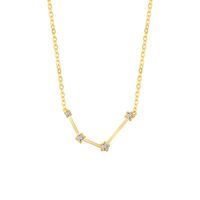 Casual Simple Style Constellation Stainless Steel Titanium Steel Plating Inlay Zircon Necklace sku image 1