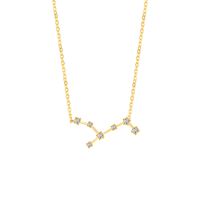 Casual Simple Style Constellation Stainless Steel Titanium Steel Plating Inlay Zircon Necklace sku image 8