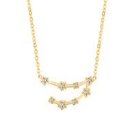 Casual Simple Style Constellation Stainless Steel Titanium Steel Plating Inlay Zircon Necklace main image 2