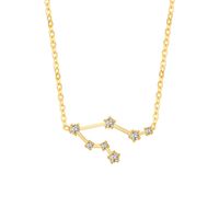 Casual Simple Style Constellation Stainless Steel Titanium Steel Plating Inlay Zircon Necklace sku image 6