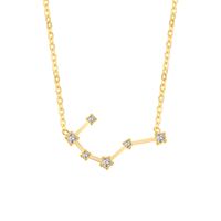 Casual Simple Style Constellation Stainless Steel Titanium Steel Plating Inlay Zircon Necklace sku image 4