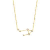 Casual Simple Style Constellation Stainless Steel Titanium Steel Plating Inlay Zircon Necklace sku image 5