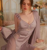 Solid Color Breathable Pajamas Nightgown main image 3