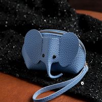 Unisex Einfarbig Elefant Pu-leder Reißverschluss Brieftaschen sku image 4