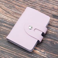 Unisex Solid Color Pu Leather Card Holders sku image 4