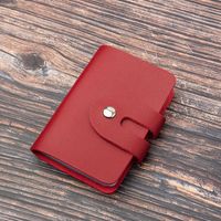 Unisex Solid Color Pu Leather Card Holders sku image 5