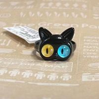 Wholesale Jewelry Cartoon Style Cute Eye Alloy Glass Plating Inlay Open Ring sku image 1