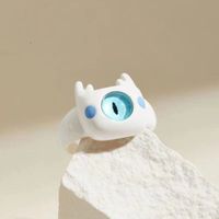 Wholesale Jewelry Cartoon Style Cute Eye Alloy Glass Plating Inlay Open Ring sku image 2