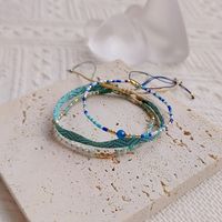 Simple Style Round Natural Stone Seed Bead Ribbon Knitting Women's Bracelets main image 1