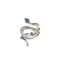 Casual Cool Style Snake Alloy Plating Inlay Unisex Open Ring main image 4