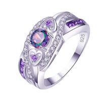 Wholesale Jewelry Romantic Shiny Round Heart Shape Metal Rhinestones Plating Inlay Rings main image 4