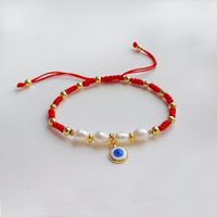 Simple Style Round Freshwater Pearl Rope Soft Clay Knitting Women's Bracelets sku image 2