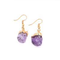 1 Pair Lady Vacation Water Droplets Natural Stone Copper Drop Earrings main image 4