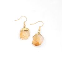1 Pair Lady Vacation Water Droplets Natural Stone Copper Drop Earrings main image 3