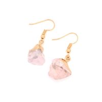 1 Pair Lady Vacation Water Droplets Natural Stone Copper Drop Earrings main image 2