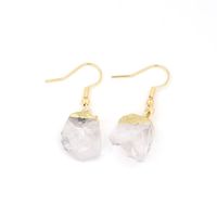 1 Pair Lady Vacation Water Droplets Natural Stone Copper Drop Earrings sku image 4