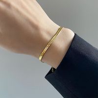 Simple Style Solid Color Copper Bracelets Anklet sku image 1