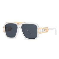 Casual Retro Solid Color Pc Square Full Frame Men's Sunglasses sku image 8