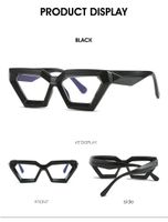 Casual Solid Color Ac Polygon Frameless Optical Glasses sku image 1