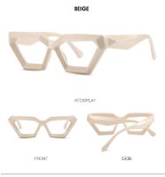 Casual Solid Color Ac Polygon Frameless Optical Glasses sku image 7