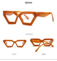 Casual Solid Color Ac Polygon Frameless Optical Glasses sku image 6