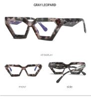 Casual Solid Color Ac Polygon Frameless Optical Glasses sku image 2