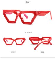 Casual Solid Color Ac Polygon Frameless Optical Glasses sku image 5