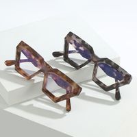 Casual Solid Color Ac Polygon Frameless Optical Glasses main image 3