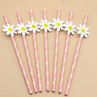 Cute Flower Paper Party Drinking Straw main image 4