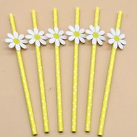 Cute Flower Paper Party Drinking Straw main image 3