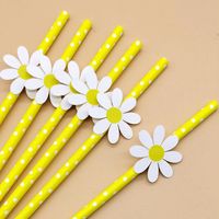 Cute Flower Paper Party Drinking Straw sku image 2