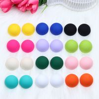 1 Pair Simple Style Round Spray Paint Arylic Ear Studs main image 4