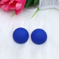 1 Pair Simple Style Round Spray Paint Arylic Ear Studs sku image 4