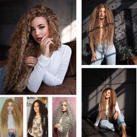 Women's Sweet Casual Stage High Temperature Wire Long Curly Hair Wigs main image 4