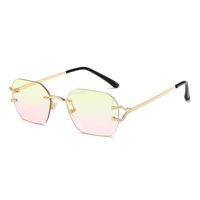 Basic Lady Simple Style Solid Color Pc Polygon Frameless Women's Sunglasses sku image 3