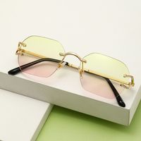 Basic Lady Simple Style Solid Color Pc Polygon Frameless Women's Sunglasses main image 2