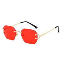 Basic Lady Simple Style Solid Color Pc Polygon Frameless Women's Sunglasses sku image 5