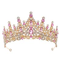 Women's Retro Crown Alloy Inlay Rhinestones Crown sku image 5