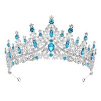 Women's Retro Crown Alloy Inlay Rhinestones Crown sku image 9