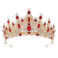 Women's Retro Crown Alloy Inlay Rhinestones Crown sku image 14