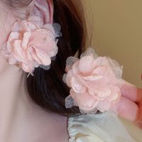 1 Pair Elegant Sweet Flower Tassel Mixed Materials Earrings sku image 1