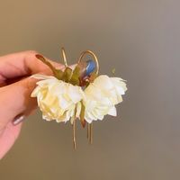 1 Pair Elegant Sweet Flower Tassel Mixed Materials Earrings sku image 8