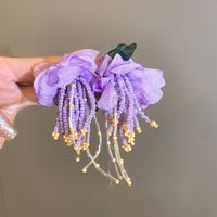 1 Pair Elegant Sweet Flower Tassel Mixed Materials Earrings sku image 31