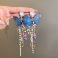 1 Pair Elegant Sweet Flower Tassel Mixed Materials Earrings sku image 37