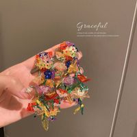 1 Pair Elegant Sweet Flower Tassel Mixed Materials Earrings sku image 56