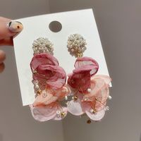 1 Pair Elegant Sweet Flower Tassel Mixed Materials Earrings sku image 50